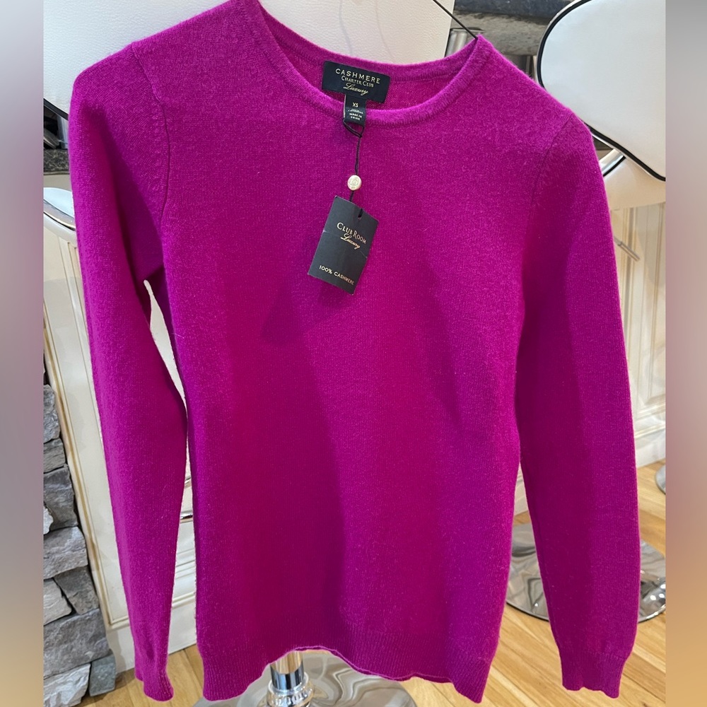 Charter Club Cashmere Sweater Women’s Crewneck Long Sleeve Knit, Pre-owned